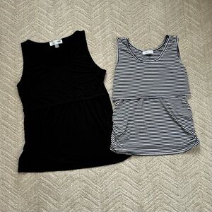 Two Maternity / Breastfeeding Tank Tops XL